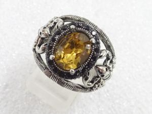 色石　指輪(15.5号)